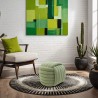 Poef Rebecca Mobili Tawa 45x50x50 Polyesterstof MDF Groen Modern