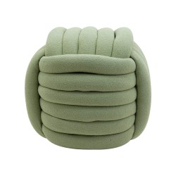 Pouf Rebecca Mobili Tawa 45x50x50 Tissu Polyester MDF Vert Moderne