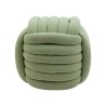 Pouf Rebecca Mobili Tawa 45x50x50 Tessuto Poliestere MDF Verde Moderno