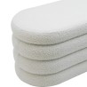 Pouf Contenitore Rebecca Mobili Rambeh 38x76x38 Tessuto Poliestere MDF Bianco Moderno