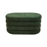 Pouf avec rangement Rebecca Mobili Zeytin 38x76x38 Tissu Polyester MDF Vert Foncé Moderne