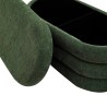 Storage Ottoman Rebecca Mobili Zeytin 38x76x38 Polyester Fabric MDF Dark Green Modern