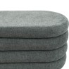 Pouf avec rangement Rebecca Mobili Fagus 38x76x38 Tissu Polyester MDF Gris Moderne