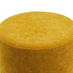 Pouf Rebecca Mobili Cerro 43,5x38x38 Tissu Polyester Acier Jaune Noir Moderne