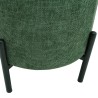 Pouf Rebecca Mobili Daikon 43,5x38x38 Tessuto Poliestere Acciaio Verde Scuro Nero Moderno