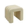 Hocker Rebecca Mobili Nikau 40x38x40 Polyestergewebe MDF Beige Modern SET 2 Stück