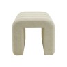 Pouf Rebecca Mobili Nikau 40x38x40 Tessuto Poliestere MDF Beige Moderno SET 2 pezzi