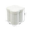 Storage Ottoman Rebecca Mobili Sufra 40x40x40 Polyester Fabric MDF White Modern