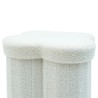 Pouf Contenitore Rebecca Mobili Sufra 40x40x40 Tessuto Poliestere MDF Bianco Moderno