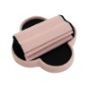 Pouf Contenitore Rebecca Mobili Hermal 40x40x40 Tessuto Poliestere MDF Rosa Moderno