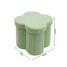 Pouf avec rangement Rebecca Mobili Carob 40x40x40 Tissu Polyester MDF Vert Clair Moderne