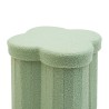 Pouf Contenitore Rebecca Mobili Carob 40x40x40 Tessuto Poliestere MDF Verde Chiaro Moderno