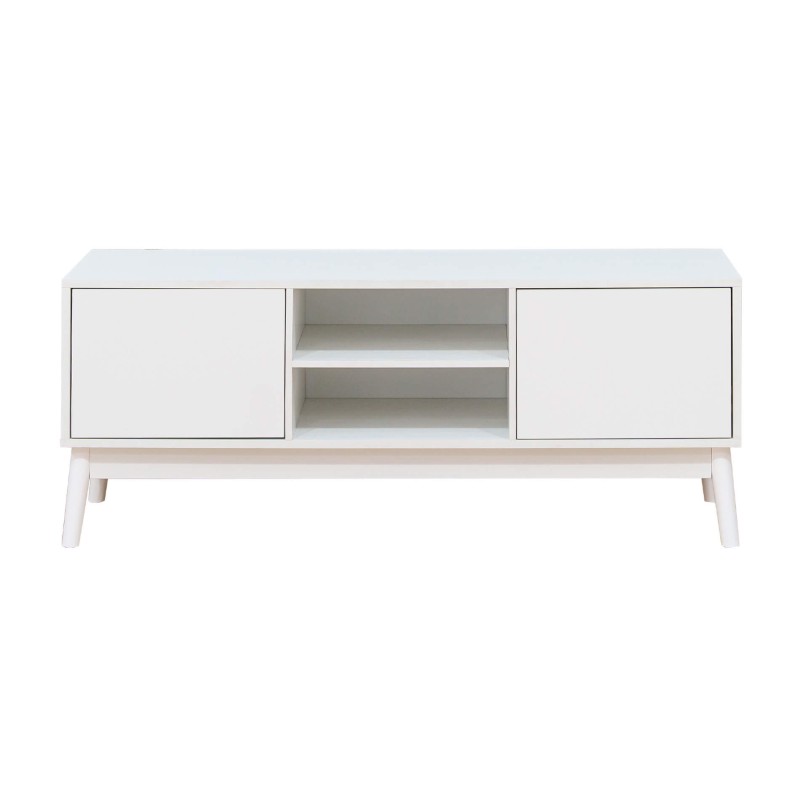 Mueble de TV Rebecca Mobili Bacopa 48x120x39,5 Tablero de partículas Blanco Moderno