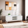 Mueble de TV Rebecca Mobili Bacopa 48x120x39,5 Tablero de partículas Blanco Moderno