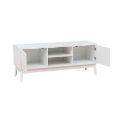 Mueble de TV Rebecca Mobili Bacopa 48x120x39,5 Tablero de partículas Blanco Moderno