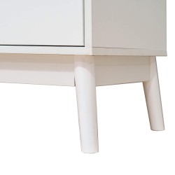 Mueble de TV Rebecca Mobili Bacopa 48x120x39,5 Tablero de partículas Blanco Moderno