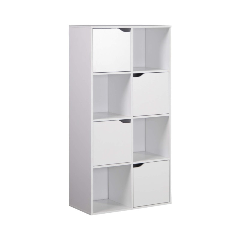 Boekenkast Rebecca Mobili Lissan 119x60x29 Spaanplaat Wit Modern