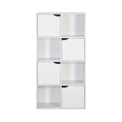 Bookcase Rebecca Mobili Lissan 119x60x29 Chipboard White Modern