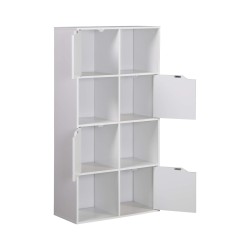 Boekenkast Rebecca Mobili Lissan 119x60x29 Spaanplaat Wit Modern