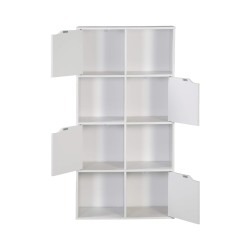 Boekenkast Rebecca Mobili Lissan 119x60x29 Spaanplaat Wit Modern