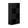 Bookcase Rebecca Mobili Rofia 119x60x29 Chipboard Black Modern