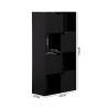 Bookcase Rebecca Mobili Rofia 119x60x29 Chipboard Black Modern