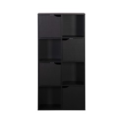 Bookcase Rebecca Mobili Rofia 119x60x29 Chipboard Black Modern