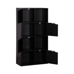 Libreria Rebecca Mobili Rofia 119x60x29 Truciolato Nero Moderno