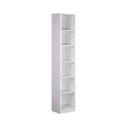 Bookcase Rebecca Mobili Akras 200x40x29,5 Chipboard White Modern