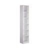 Libreria Rebecca Mobili Akras 200x40x29,5 Truciolato Bianco Moderno