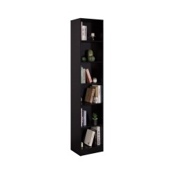 Bookcase Rebecca Mobili Suyuk 200x40x29,5 Chipboard Black Modern