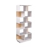 Bookcase Rebecca Mobili Silene 180x70x29,5 Chipboard White Light Brown Modern