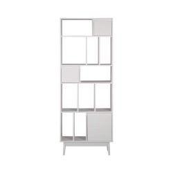 Estantería Rebecca Mobili Mawar 187x70x29,5 Aglomerado Madera Blanco Moderno