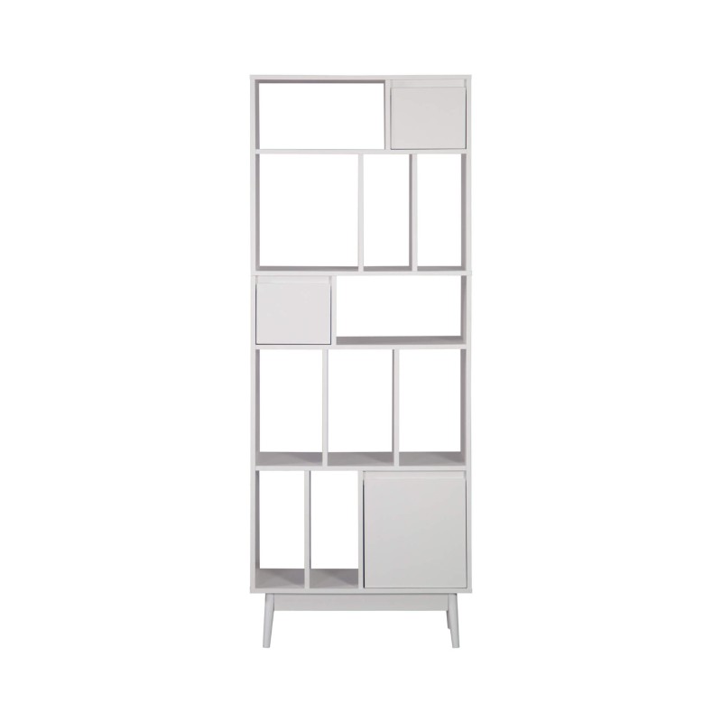 Bookcase Rebecca Mobili Mawar 187x70x29,5 Chipboard Wood White Modern