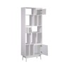 Bookcase Rebecca Mobili Mawar 187x70x29,5 Chipboard Wood White Modern