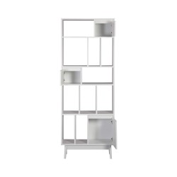 Bookcase Rebecca Mobili Mawar 187x70x29,5 Chipboard Wood White Modern