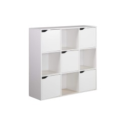 Bookcase Rebecca Mobili Vesparia 90x90x30 Chipboard White Modern