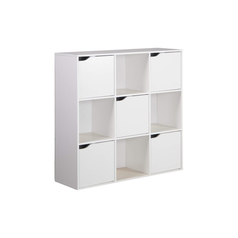 Libreria Rebecca Mobili Vesparia 90x90x30 Truciolato Bianco Moderno