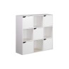 Bookcase Rebecca Mobili Vesparia 90x90x30 Chipboard White Modern