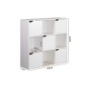 Bookcase Rebecca Mobili Vesparia 90x90x30 Chipboard White Modern