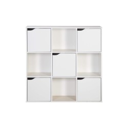 Bookcase Rebecca Mobili Vesparia 90x90x30 Chipboard White Modern