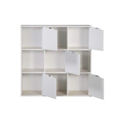 Bookcase Rebecca Mobili Vesparia 90x90x30 Chipboard White Modern