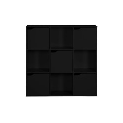 Estante Rebecca Mobili Kachnar 90x90x30 Aglomerado Preto Moderno