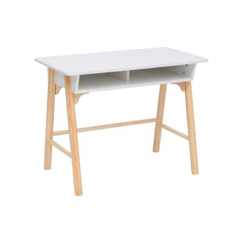 Children's Desk Rebecca Mobili Meryta 70x90x50 MDF Pine White Brown