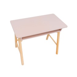 Children's Desk Rebecca Mobili Badal 70x90x50 MDF Pine Pink Brown