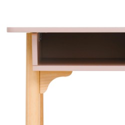 Children's Desk Rebecca Mobili Badal 70x90x50 MDF Pine Pink Brown