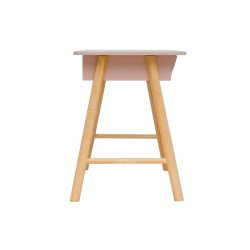 Children's Desk Rebecca Mobili Badal 70x90x50 MDF Pine Pink Brown