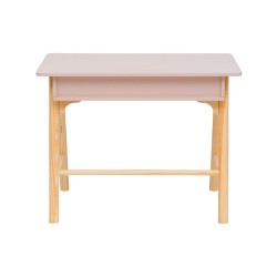 Children's Desk Rebecca Mobili Badal 70x90x50 MDF Pine Pink Brown