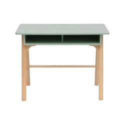 Mesa para crianças Rebecca Mobili Luan 70x90x50 MDF Pinho Verde Água Marrom