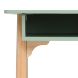 Children's Desk Rebecca Mobili Luan 70x90x50 MDF Pine Aqua Green Brown